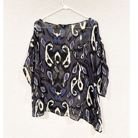 Rag and bone silk paisley blouse sheer size small - Picture 2 of 5